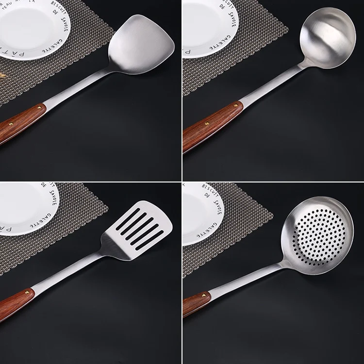 TBD0602090501_B2.webp 304 Stainless Steel Wooden Handle Kitchenware Home Kitchen Equipment, Style: - Image 3