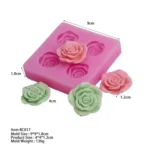 Flower Silicone Mould Handmade Soap Fondant Cake Decoration - Image 3