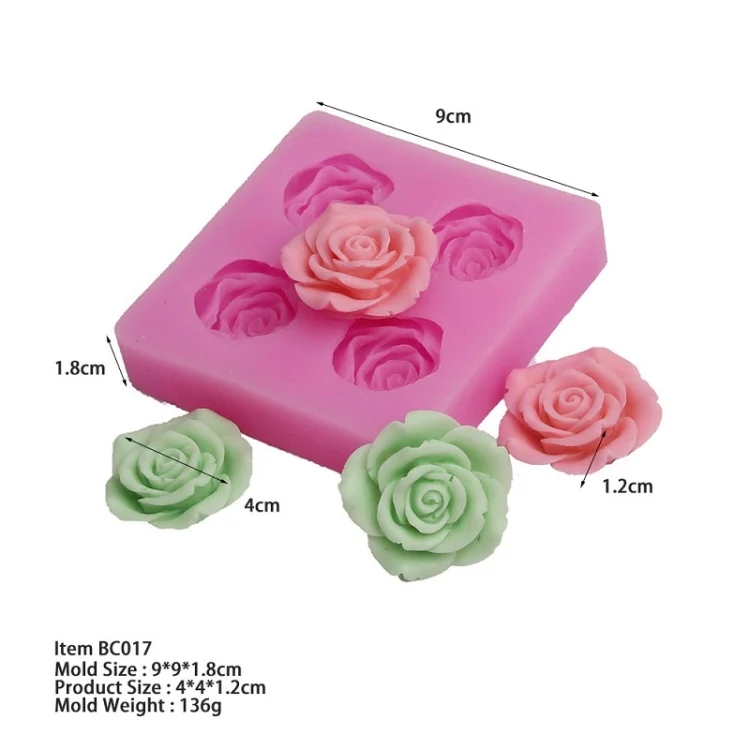 TBD06020907_2.webp Flower Silicone Mould Handmade Soap Fondant Cake Decoration - Image 3