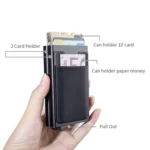 RFID Aluminum Alloy Anti-Degaussing Coin Card Holder - Image 4
