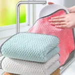 4pcs Hand Towel Hangable Dishcloth Kitchen Rag Non-Stick Oil Absorbent Towel - Image 2