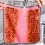 4pcs Hand Towel Hangable Dishcloth Kitchen Rag Non-Stick Oil Absorbent Towel - Image 6