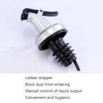 Stainless Steel Glass Oil Bottle Kitchen Pressed Seasoning Bottle - Image 4