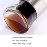 Stainless Steel Glass Oil Bottle Kitchen Pressed Seasoning Bottle - Image 6