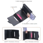 Baellerry K9172 RFID Double Aluminum Box Card Holder Automatic Pop-up Card Holder - Image 5