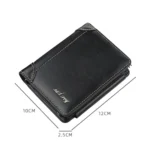 Baellerry D9159 Men Short Tri-Fold Zip Coin Purse Thin Card Holder - Image 3