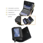 Baellerry D9159 Men Short Tri-Fold Zip Coin Purse Thin Card Holder - Image 6