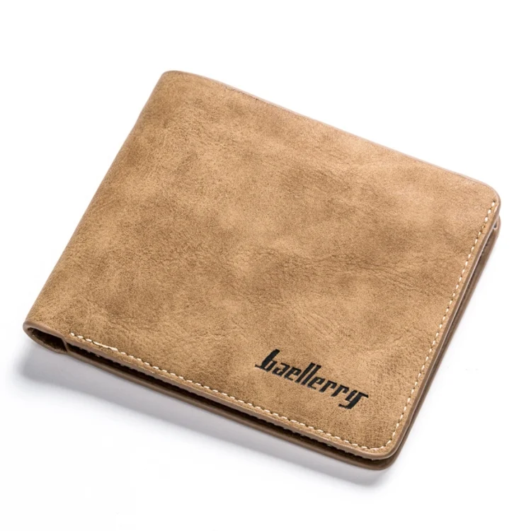 Baellerry BLR1152 Men Short Wallet Vintage Frosted Two Fold Wallet