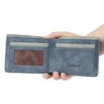 Baellerry BLR1152 Men Short Wallet Vintage Frosted Two Fold Wallet - Image 7