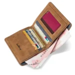 Baellerry BLR1152 Men Short Wallet Vintage Frosted Two Fold Wallet - Image 5