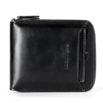 Baellerry D3124 Short PU Leather Wallet Zipper Retro Youth Small Wallet