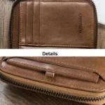 Baellerry D3124 Short PU Leather Wallet Zipper Retro Youth Small Wallet - Image 6