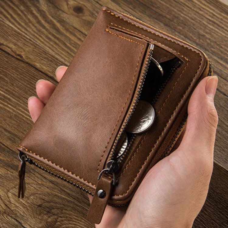TBD0602099001_B6.webp Baellerry D3124 Short PU Leather Wallet Zipper Retro Youth Small Wallet - Image 7