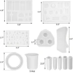 129 In 1 Time Gem Necklace Pendant Crystal Epoxy Resin Silicone Mold Set - Image 2
