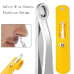 2 PCS Stainless Steel Nose Hair Clip Round Ring Nose Hair Trimmer - Image 6