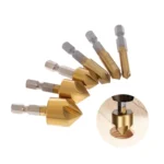 Hexagonal Handle Titanium-Plated Five-Blade Chamer 90 Degree Chamfer Knife Drill - Image 6