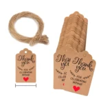 5 Bags 100PCS/Bag Kraft Paper Gift Tags Hang Tags