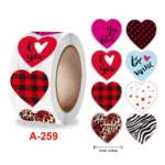 Roll Pack Valentine Day Heart Love Sticker Self-adhesive Label - Image 4