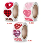Roll Pack Valentine Day Heart Love Sticker Self-adhesive Label - Image 2