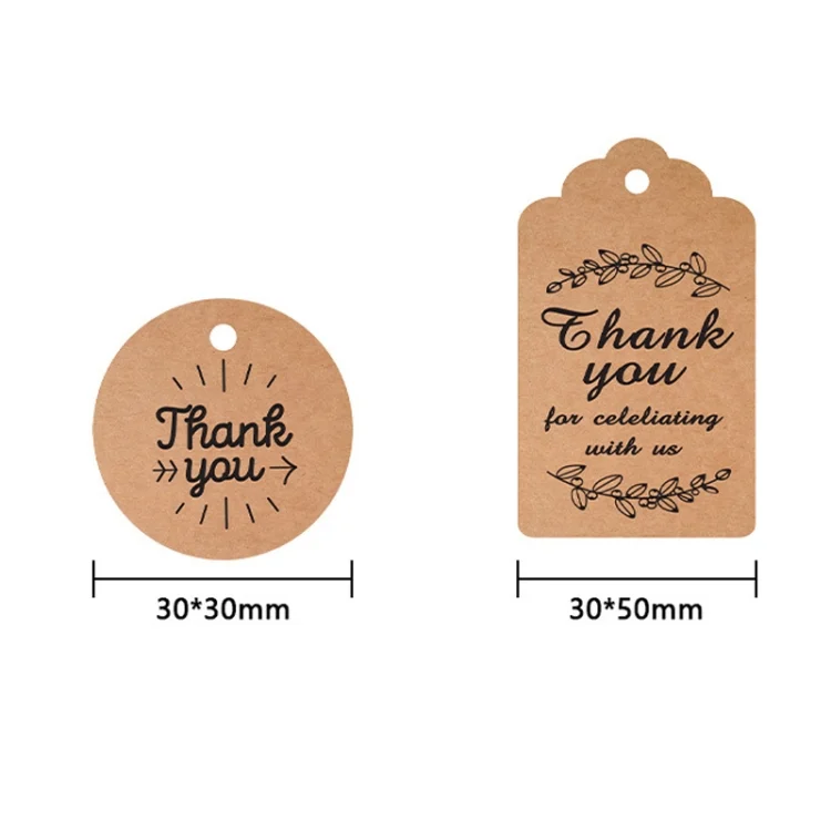TBD0602107601_B2.webp 100pcs /Pack Kraft Paper Gift Tag With 20m Hemp Rope - Image 3