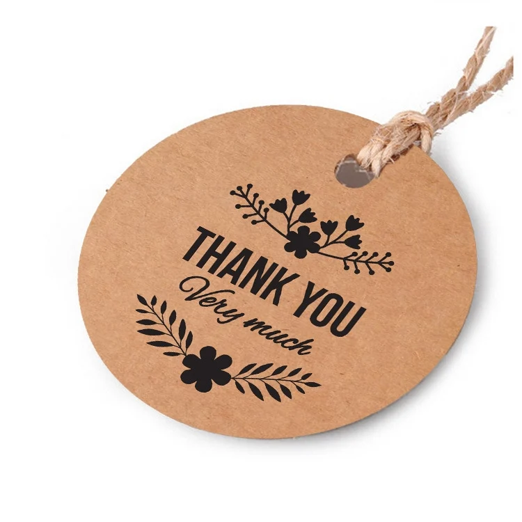 TBD0602107601_B3.webp 100pcs /Pack Kraft Paper Gift Tag With 20m Hemp Rope - Image 4