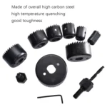 11PCS Woodworking Hole 19-64mm Plaster Plate Ceiling Light Ceiling Eye Hole Saw - Image 5