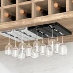 2 PCS Living Room Kitchen Free Punch Goblet Wine Glass Hanging Rack - Image 6