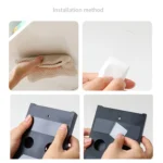 2 PCS Living Room Kitchen Free Punch Goblet Wine Glass Hanging Rack - Image 7