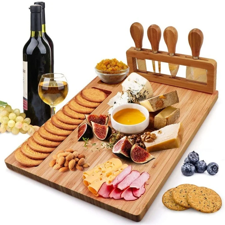 TBD0602117301_B1.webp Bamboo Cheese Board Charcuterie Board Sets - Image 2