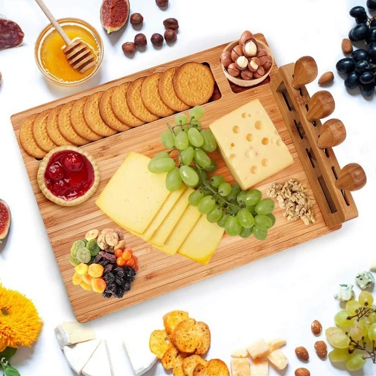 TBD0602117301_B2.webp Bamboo Cheese Board Charcuterie Board Sets - Image 3