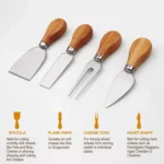Bamboo Cheese Board Charcuterie Board Sets - Image 5