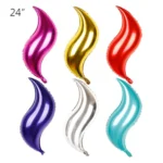 10 PCS 24 Inch S-Shaped Balloon Fish Tail Wavy Balloon Birthday Wedding Party Arrangement Balloon - Image 2