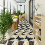 PVC Crystal Covered Film Geometric Pattern Tile Wall Sticker - Image 7