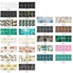 PVC Crystal Covered Film Geometric Pattern Tile Wall Sticker - Image 2