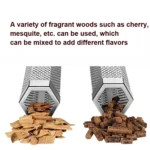 12 Inch Stainless Steel 304 Smoked Tube BBQ Box Outdoor Cold Smoke Box,Style: - Image 4