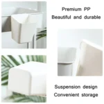 4 PCS Home Cart Back Hanging Plastic Storage Basket - Image 3