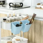 4 PCS Home Cart Back Hanging Plastic Storage Basket - Image 4