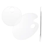 Acrylic Makeups Manicure Transparent Palette With Color Stick, Specification: Elliptical Plate+Stick - Image 2