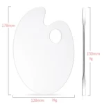 Acrylic Makeups Manicure Transparent Palette With Color Stick, Specification: Elliptical Plate+Stick - Image 3