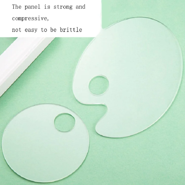 TBD0602124401_3.webp Acrylic Makeups Manicure Transparent Palette With Color Stick, Specification: Elliptical Plate+Stick - Image 4