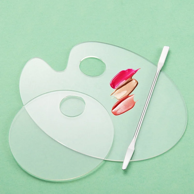TBD0602124401_6.webp Acrylic Makeups Manicure Transparent Palette With Color Stick, Specification: Elliptical Plate+Stick - Image 7