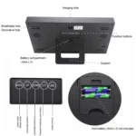 Large Screen LCD Wall Clock Minimalist Electronic Alarm Clock - Image 4