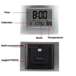 Home Big Screen Display Digital Electronic Wall Clock Living Room Temperature Clock - Image 3