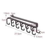 Hole-free Hanging Cup Holder Clip-type Double-row Hook Frame - Image 3