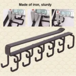 Hole-free Hanging Cup Holder Clip-type Double-row Hook Frame - Image 6