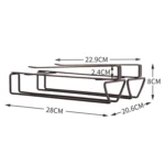 Free Punch Cabinet Wrought Iron Wine Glass Holder Upside Down Rack,Style: - Image 7