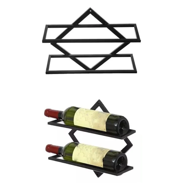 TBD0602128701A.webp Wall Mounted Wine Rack Kitchen Dining Room Hanging Wine Glass Wine Bottle Rack - Image 1