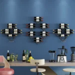 Wall Mounted Wine Rack Kitchen Dining Room Hanging Wine Glass Wine Bottle Rack - Image 5