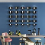 Wall Mounted Wine Rack Kitchen Dining Room Hanging Wine Glass Wine Bottle Rack - Image 6