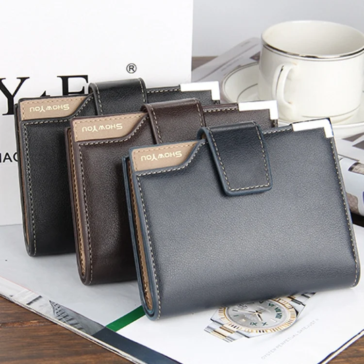 TBD0602129201_B1.webp Baellerry Casual Multifunctional Wallet Zipper Buckle Tri-fold Coin Purse For Men - Image 2